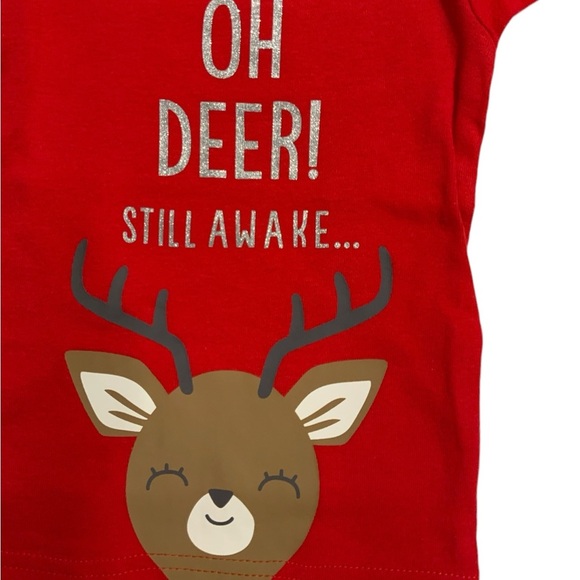 015 Child of Mine 18 Month Long Sleeve Red Reindeer Kids Graphic Tee - Picture 2 of 2